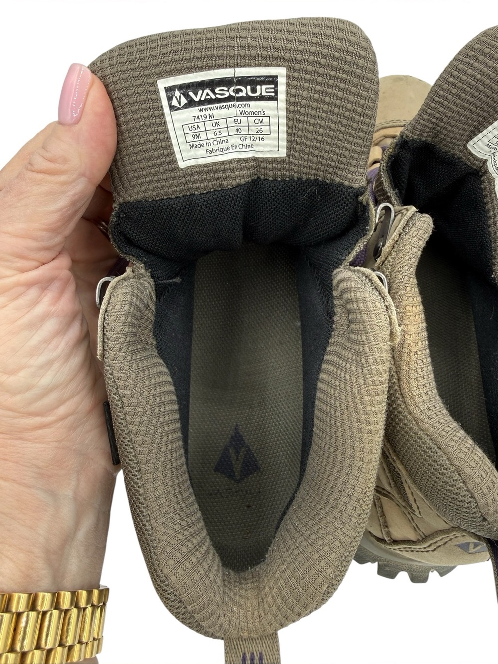 Vasque Talus UltraDry Hiking Boots 9 Tan - Picture 14 of 16